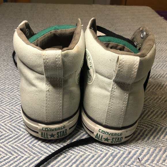 Gray and Green Converse All Stars - Picture 6 of 8